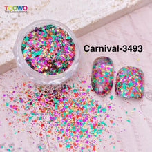 Load image into Gallery viewer, TCT-959 Holographic Chunky Glitter Mixed Size Mixed Colors PET Glitter Powder for Eyes Face Body Hair Musical Festivals Carnival Parties
