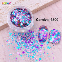 Load image into Gallery viewer, TCT-959 Holographic Chunky Glitter Mixed Size Mixed Colors PET Glitter Powder for Eyes Face Body Hair Musical Festivals Carnival Parties
