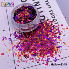 Load image into Gallery viewer, TCT-926 Halloween Party Confetti Black Red Glitter, Mix Bat Spider Cross Shapes Metallic Sequins, Non-Toxic Shining Glitter for Face Nail Body Festival Table Decor, BOPET Material with MSDS Certification
