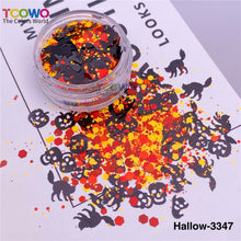 Load image into Gallery viewer, TCT-926 Halloween Party Confetti Black Red Glitter, Mix Bat Spider Cross Shapes Metallic Sequins, Non-Toxic Shining Glitter for Face Nail Body Festival Table Decor, BOPET Material with MSDS Certification
