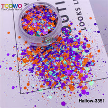 Load image into Gallery viewer, TCT-926 Halloween Party Confetti Black Red Glitter, Mix Bat Spider Cross Shapes Metallic Sequins, Non-Toxic Shining Glitter for Face Nail Body Festival Table Decor, BOPET Material with MSDS Certification

