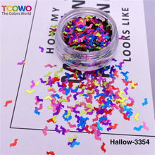 Load image into Gallery viewer, TCT-926 Halloween Party Confetti Black Red Glitter, Mix Bat Spider Cross Shapes Metallic Sequins, Non-Toxic Shining Glitter for Face Nail Body Festival Table Decor, BOPET Material with MSDS Certification
