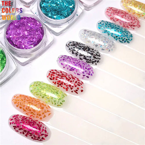 Holographic Stripe Irregular Shards Flake Glitter