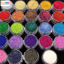 Load image into Gallery viewer, TCT-033 0.2MM Fine PET Metallic Glitter Powder for Nail Art, Tumblers, Slime &amp; Crafts 24 Colors

