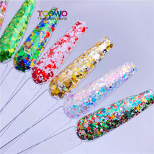 Load image into Gallery viewer, TCT-919 Christmas Glitter Mix Acrylic Powder For Nails Extension Dipping Engraving, Poly Monomer, PMMA, 10-60um, Custom Color/Packaging, Guangdong China, MSDS/SGS, Free Sample &amp; Wholesale TCOWO
