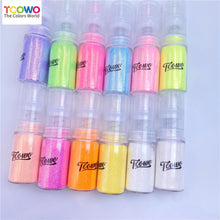Load image into Gallery viewer, TCT-921 Fine Glitter Ombre Powder Spray, Gold Background Iridescent Rainbow Glitter, 12 Colors 38um, Easy to Use for Nail Art Hair Skin Crafts, MSDS Certified, Guangdong China
