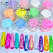 Load image into Gallery viewer, TCT-922 Iridescent Rainbow Shards Glitter Acrylic Powder, EMA Material (2-7min Customizable Drying), 2 In 1 Acrylic &amp; Dipping Powder, Non-Toxic Long Lasting, TCOWO (MSDS Certified)
