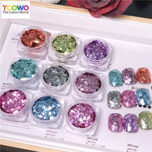 Load image into Gallery viewer, TCT-857 12 Colors Eco‑Friendly Biodegradable Glitter | Cosmetic Grade Plant‑Based Sparkle for Nails, Face, Body &amp; Resin Crafts
