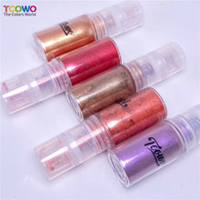 Load image into Gallery viewer, TCT-927 Cosmetic Grade Mica Powder Dark Pearl Pigment Ombre Nail Mist Spray Gradient Effect Glitter Powder for Nail Art Crafts
