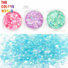 Load image into Gallery viewer, Cosmetic Grade Biodegradable Glitter Sparkle Laser Rainbow Colorful Chunky Glitter
