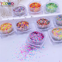 Load image into Gallery viewer, TCT-928 Mix Colors Strip Glitter Tinsel Epoxy Resin Glitter for Nails Art Manicure Tumbler Card Making Crafts Nail Gel, Non-Toxic Shining BOPET Glitter Sequins with MSDS Certification
