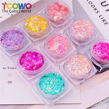 Load image into Gallery viewer, TCT-931 12 Colors Macaron Heart Star Glitter Sequins Non-Toxic BOPET for Tumbler Resin Nail Festival Crafts
