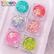 Load image into Gallery viewer, TCT-931 12 Colors Macaron Heart Star Glitter Sequins Non-Toxic BOPET for Tumbler Resin Nail Festival Crafts

