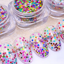 Load image into Gallery viewer, TCT-894 1MM Smallest Size Star Shape Mix Glitter Sequin for Resin Crafts DIY Projects Nails Art Makeup Cosmetics Party Decorations | TCOWO
