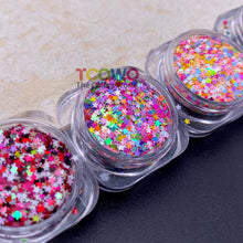 Load image into Gallery viewer, TCT-894 1MM Smallest Size Star Shape Mix Glitter Sequin for Resin Crafts DIY Projects Nails Art Makeup Cosmetics Party Decorations | TCOWO
