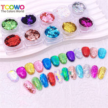 Load image into Gallery viewer, TCT960 Carnival Mixed Hexagon Colorful Sequin Powder Chunky Nail Glitter for Gel Polish DIY Nails Accessories Body Glitter Festival Rave
