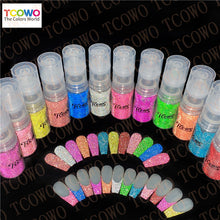 Load image into Gallery viewer, TCT-899 Reflective Flash Powder Ombre Nail Sprayer, 12 Colors Crystal Diamond Reflective Glitter Spray for Nail Art Makeup Crafts
