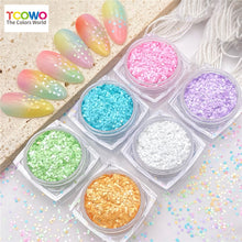 Load image into Gallery viewer, TCT-915 | 1MM White Macaroon Kawaii Star Glitter Sequin for Nail Art Makeup Crafts DIY Tumbler Epoxy Resin - Non-Toxic Shining Glitter by TCOWO
