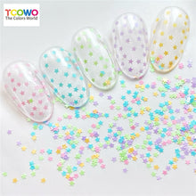 Load image into Gallery viewer, TCT-915 | 1MM White Macaroon Kawaii Star Glitter Sequin for Nail Art Makeup Crafts DIY Tumbler Epoxy Resin - Non-Toxic Shining Glitter by TCOWO
