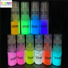 Load image into Gallery viewer, TCT-904 Glow in the Dark Photoluminescent Sun Activated Luminous Pigment Powder Body Glitter Spray for Nail Art Makeup Crafts Epoxy Resin
