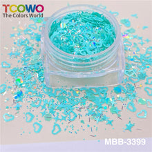 Load image into Gallery viewer, TCT-931 12 Colors Macaron Heart Star Glitter Sequins Non-Toxic BOPET for Tumbler Resin Nail Festival Crafts
