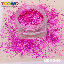 Load image into Gallery viewer, TCT-931 12 Colors Macaron Heart Star Glitter Sequins Non-Toxic BOPET for Tumbler Resin Nail Festival Crafts
