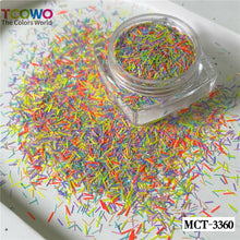 Load image into Gallery viewer, TCT-928 Mix Colors Strip Glitter Tinsel Epoxy Resin Glitter for Nails Art Manicure Tumbler Card Making Crafts Nail Gel, Non-Toxic Shining BOPET Glitter Sequins with MSDS Certification
