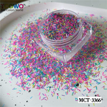 Load image into Gallery viewer, TCT-928 Mix Colors Strip Glitter Tinsel Epoxy Resin Glitter for Nails Art Manicure Tumbler Card Making Crafts Nail Gel, Non-Toxic Shining BOPET Glitter Sequins with MSDS Certification
