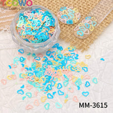 Load image into Gallery viewer, TCT-1054&amp;TCT-1055 Kawaii Macaron PET Glitter Sequins Bulk Valentine Heart Flower Star Shapes Non-Toxic Solvent Resistant Perfect for Nail Art and DIY Creations
