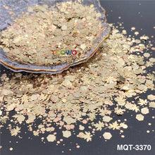 Load image into Gallery viewer, TCT-929 Autumn Maple Leaf Shape Mix Glitter Sequins, Fall Colors, Hexagon &amp; Maple Leaf Mix, Vegan Glitter for Nail Art, Card Making, Epoxy Resin DIY, PET Material, MSDS Certified, Guangdong China, Wholesale Available
