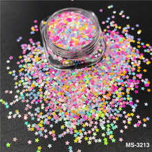 Load image into Gallery viewer, TCT-894 1MM Smallest Size Star Shape Mix Glitter Sequin for Resin Crafts DIY Projects Nails Art Makeup Cosmetics Party Decorations | TCOWO
