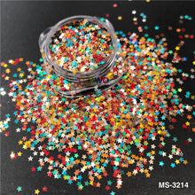 Load image into Gallery viewer, TCT-894 1MM Smallest Size Star Shape Mix Glitter Sequin for Resin Crafts DIY Projects Nails Art Makeup Cosmetics Party Decorations | TCOWO
