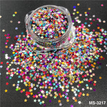 Load image into Gallery viewer, TCT-894 1MM Smallest Size Star Shape Mix Glitter Sequin for Resin Crafts DIY Projects Nails Art Makeup Cosmetics Party Decorations | TCOWO
