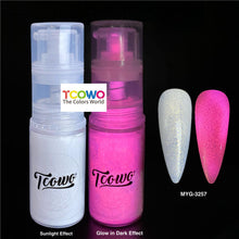 Load image into Gallery viewer, TCT-904 Glow in the Dark Photoluminescent Sun Activated Luminous Pigment Powder Body Glitter Spray for Nail Art Makeup Crafts Epoxy Resin
