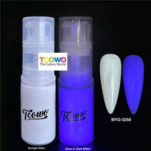 Load image into Gallery viewer, TCT-904 Glow in the Dark Photoluminescent Sun Activated Luminous Pigment Powder Body Glitter Spray for Nail Art Makeup Crafts Epoxy Resin
