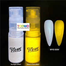 Load image into Gallery viewer, TCT-904 Glow in the Dark Photoluminescent Sun Activated Luminous Pigment Powder Body Glitter Spray for Nail Art Makeup Crafts Epoxy Resin
