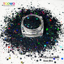 Load image into Gallery viewer, TCT-1063 &amp; TCT-1064 Fine &amp; Chunky Holographic PET Glitter Bulk Glitter for Nails High Brightness Safe Vegan Resin Craft Makeup Body Decoration
