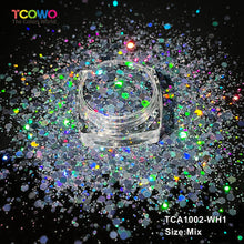 Load image into Gallery viewer, TCT-1063 &amp; TCT-1064 Fine &amp; Chunky Holographic PET Glitter Bulk Glitter for Nails High Brightness Safe Vegan Resin Craft Makeup Body Decoration

