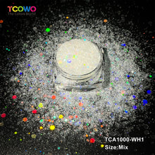 Load image into Gallery viewer, TCT-1063 &amp; TCT-1064 Fine &amp; Chunky Holographic PET Glitter Bulk Glitter for Nails High Brightness Safe Vegan Resin Craft Makeup Body Decoration
