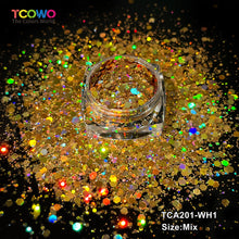 Load image into Gallery viewer, TCT-1063 &amp; TCT-1064 Fine &amp; Chunky Holographic PET Glitter Bulk Glitter for Nails High Brightness Safe Vegan Resin Craft Makeup Body Decoration
