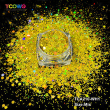 Load image into Gallery viewer, TCT-1063 &amp; TCT-1064 Fine &amp; Chunky Holographic PET Glitter Bulk Glitter for Nails High Brightness Safe Vegan Resin Craft Makeup Body Decoration
