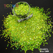 Load image into Gallery viewer, TCT-045 Mix Chunky Holographic Glitter Powder, a high-quality PET decorative material with long-lasting sparkle and holographic effect, ideal for personal and wholesale use.
