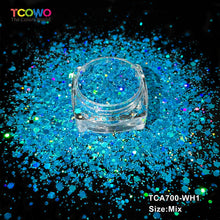 Load image into Gallery viewer, TCT-1063 &amp; TCT-1064 Fine &amp; Chunky Holographic PET Glitter Bulk Glitter for Nails High Brightness Safe Vegan Resin Craft Makeup Body Decoration

