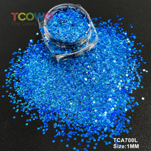Load image into Gallery viewer, TCT-045 Mix Chunky Holographic Glitter Powder, a high-quality PET decorative material with long-lasting sparkle and holographic effect, ideal for personal and wholesale use.
