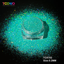 Load image into Gallery viewer, TCT-1067 Eco Friendly PET Fine Glitter Bulk Nail Powder High Gloss Non Toxic Vegan Hexagon Glitter for Nail Art Body Decor DIY Christmas Crafts Factory Direct Supply
