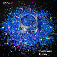 Load image into Gallery viewer, TCT-1063 &amp; TCT-1064 Fine &amp; Chunky Holographic PET Glitter Bulk Glitter for Nails High Brightness Safe Vegan Resin Craft Makeup Body Decoration
