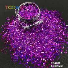 Load image into Gallery viewer, TCT-045 Mix Chunky Holographic Glitter Powder, a high-quality PET decorative material with long-lasting sparkle and holographic effect, ideal for personal and wholesale use.
