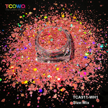 Load image into Gallery viewer, TCT-1063 &amp; TCT-1064 Fine &amp; Chunky Holographic PET Glitter Bulk Glitter for Nails High Brightness Safe Vegan Resin Craft Makeup Body Decoration
