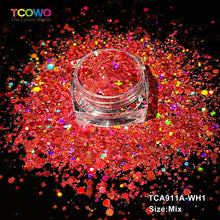 Load image into Gallery viewer, TCT-1063 &amp; TCT-1064 Fine &amp; Chunky Holographic PET Glitter Bulk Glitter for Nails High Brightness Safe Vegan Resin Craft Makeup Body Decoration
