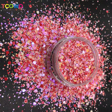 Load image into Gallery viewer, TCT-544 Factory Supply Nail Glitter Sequins Polyester Bulk Hexagon Mix Chunky Glitter for Craft Cosmetics Nail Art
